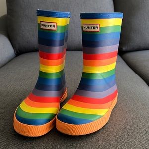 HUNTER, Rainbow Kids Rain Boots Size 12/13
